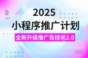 2025小程序推广计划,撸广告挂JI3.0玩法,日均5张【揭秘】-rose网创