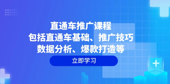 直通车推广课程:包括直通车基础、推广技巧、数据分析、爆款打造等-rose网创
