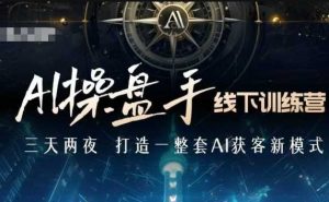 AI操盘手线下训练营，打造AI获客新模式，跟上ai时代，新商业-rose网创