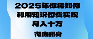 2025年,你将如何利用知识付费实现月入十万,甚至年入百万?-rose网创