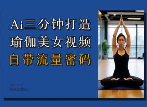 Ai3分钟打造瑜伽美女视频，自带流量密码-rose网创