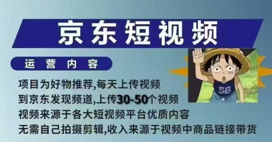 京东短视频带货课,无需自己拍摄剪辑,保姆式教学,两天快速上手-rose网创