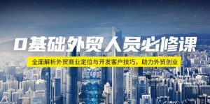 0基础外贸人员必修课:全面解析外贸商业定位与开发客户技巧,助力外贸创业-rose网创