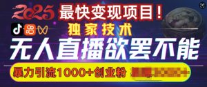 欲罢不能的无人直播引流,超暴力日引流1000+高质量精准创业粉-rose网创