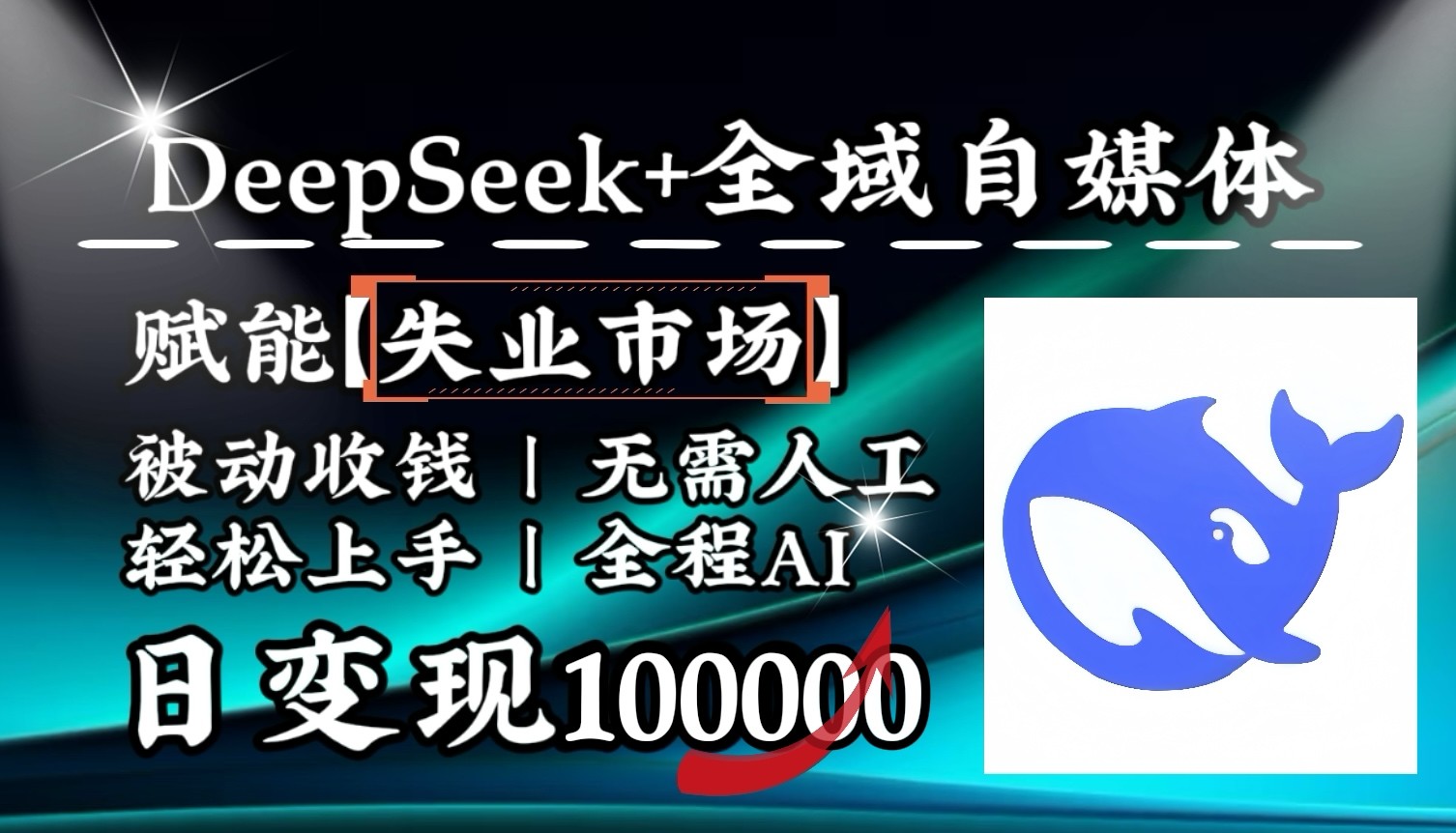 降维打击，DeepSeek+失业市场，全自动操作，结合人人刚需，单月利润轻松破100000＋-rose网创