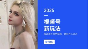 搬运老外奇葩视频，撸视频号分成计划收益，每天只需一小时，新手小白轻松月入过W-rose网创