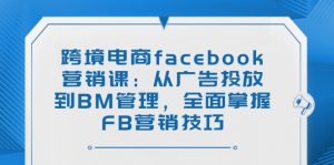 跨境电商facebook营销课:从广告投放到BM管理,全面掌握FB营销技巧-rose网创