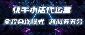 快手小店代运营 限时托管计划 合作模式 利润五五分成【揭秘】-rose网创