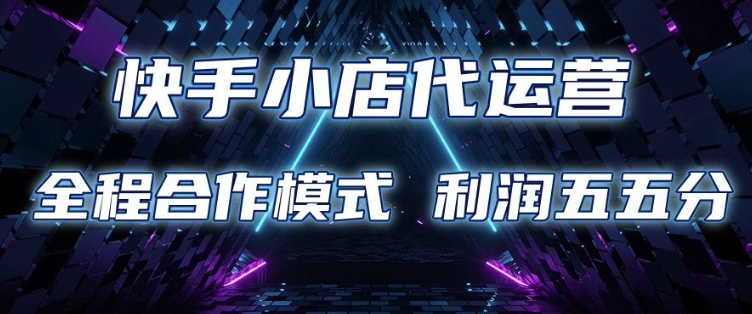 快手小店代运营 限时托管计划 合作模式 利润五五分成【揭秘】-rose网创