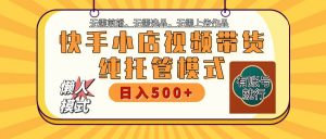 快手小店代运营躺赚项目 二八分成 长期稳定 保底月入3k+-rose网创