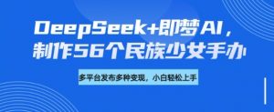 DeepSeek+即梦AI,制作56个民族少女手办,附详细教程+变现方向-rose网创