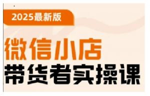 2025最新版微信小店带货者实操课,基础操作到高级运营技巧,快速上手-rose网创