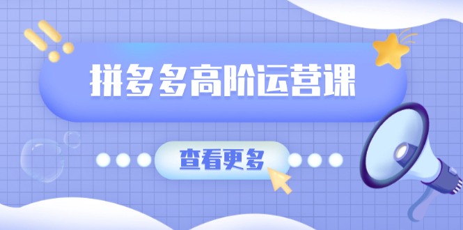 拼多多高阶运营课:极致群爆款玩法,轻付费无尽复制,打造单品爆款之路-rose网创