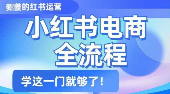 小红书电商全流程,精简易懂,从入门到精通,学这一门就够了-rose网创