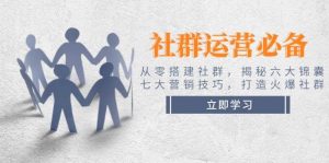 社群运营必备!从零搭建社群,揭秘六大锦囊、七大营销技巧,打造火爆社群-rose网创