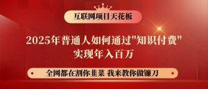网创项目终点站-镰刀训练营超级IP合伙人,25年普通人如何通过“知识付费”年入百万-rose网创