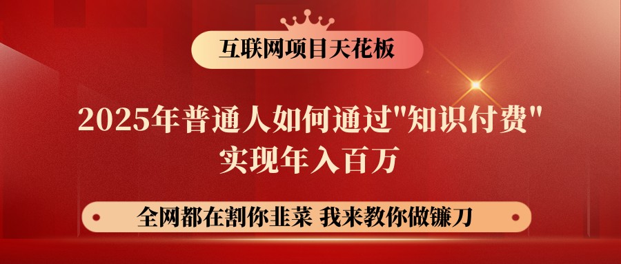 网创项目终点站-镰刀训练营超级IP合伙人,25年普通人如何通过“知识付费”年入百万-rose网创