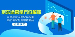2025京东运营全方位解析:从商品定向到快车权重,助力商家打造爆款商品-rose网创