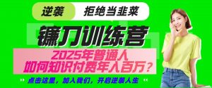 镰刀训练营超级IP合伙人,25年普通人如何通过“知识付费”实现逆袭-rose网创