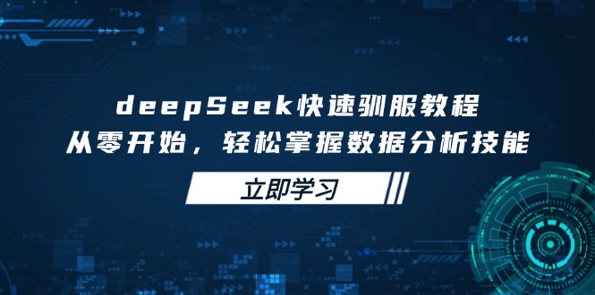 deepSeek快速驯服教程，从零开始，轻松掌握数据分析技能-rose网创