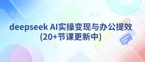 deepseek AI实操变现与办公提效(20+节课更新中)-rose网创