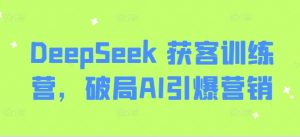DeepSeek 获客训练营,破局AI引爆营销-rose网创