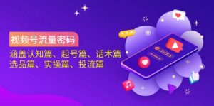 视频号流量密码：涵盖认知篇、起号篇、话术篇、选品篇、实操篇、投流篇-rose网创