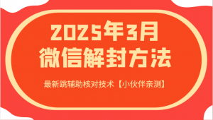 2025年3月微信解封方法 最新跳辅助核对技术【小伙伴亲测】-rose网创