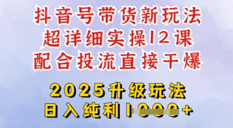 2025全新升级抖音带货玩法,一天纯利四位数,从剪辑到选品再到发布投流,超详细玩法揭秘-rose网创