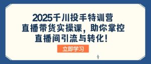 2025千川投手特训营：直播带货实操课，助你掌控直播间引流与转化！-rose网创