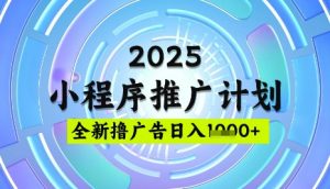 2025微信小程序推广计划,撸广告玩法,日均5张,稳定简单【揭秘】-rose网创