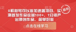 0粉新号可以做的加速器项目,实测首发作品收益100+,1分钟产出原创作品,简单好做-rose网创