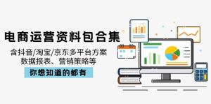 电商运营资料包合集,含抖音/淘宝/京东多平台方案,数据报表、营销策略等-rose网创