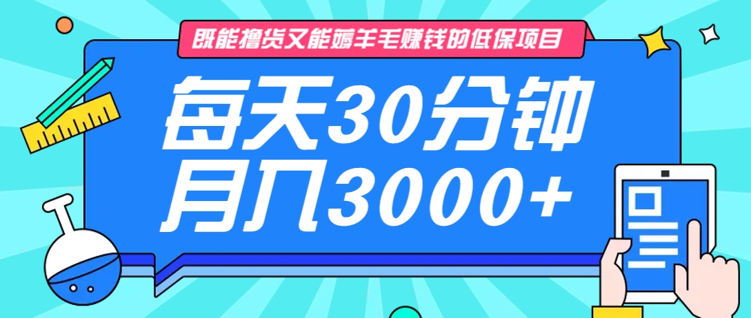 既能撸货又能赚钱的长期低保项目，每天30分钟，多号百分百稳定月入3000+！-rose网创