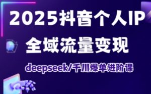 2025抖音个人IP全域流量变现进阶课,deepseek千川爆单进阶课-rose网创