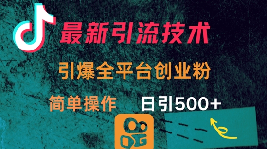 最新引流方法,引爆全平台的一个创业粉,简单操作日引300+-rose网创