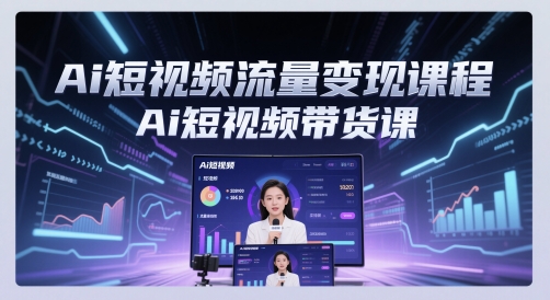 Ai短视频流量变现课程，Ai短视频带货课-rose网创