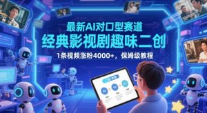 最新AI对口型赛道，经典影视剧趣味二创，1条视频涨粉4000+，保姆级教程-rose网创