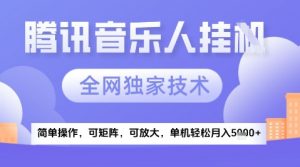 2025腾讯音乐挂G项目，全网独家技术，全新玩法，轻松月入5k+【揭秘】-rose网创