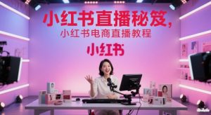 小红书直播秘笈,小红书电商直播教程-rose网创