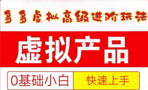 25拼多多虚拟资料高级进阶玩法,小白也能快速上手,保姆级教程-rose网创