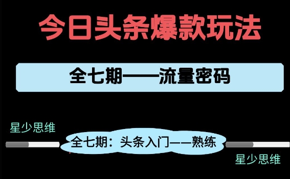 头条系列全七期项目拆解，全是干货，新手从0-1必经过程，99的人会踩的坑-rose网创