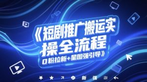 短剧推广搬运实操全流程，0粉拉新+星图强引导-rose网创