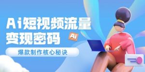 Ai短视频流量密码，爆款制作核心秘诀，120万案例深度解析-rose网创