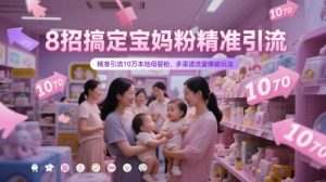 8招搞定宝妈粉精准引流,精准引流10万本地母婴粉,多渠道流量爆破玩法-rose网创