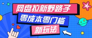 一个人也能操作的网盘拉新野路子玩法,零成本零门槛多种变现方式,轻松月入万元-rose网创