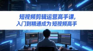 短视频剪辑运营高手课,入门到精通成为短视频高手-rose网创