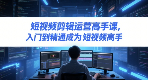 短视频剪辑运营高手课,入门到精通成为短视频高手-rose网创