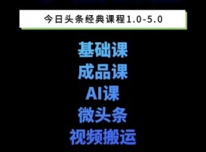 头条图文课1-5期教你头条图文写作、微头条、视频搬运变现，适合新手快速起号玩法-rose网创
