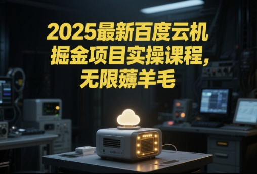 2025最新百度云机掘金项目实操课程单窗口保底5-10元月收益单窗口150+【揭秘】-rose网创